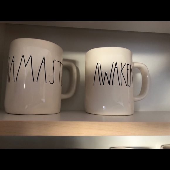 Rae Dunn Namaste and Awaken oversized mugs - Picture 1 of 1